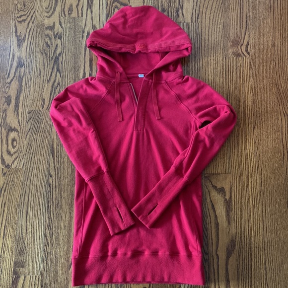 Lululemon Feel The Love Red Half Zip Hoodie - Picture 8 of 10